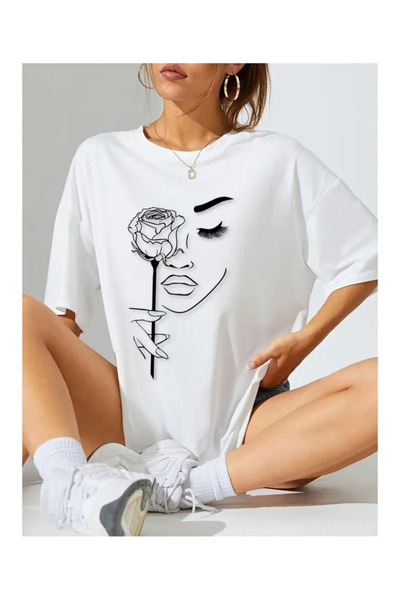 Pink Sky Oversize T-shirt 100% βαμβακερό Unisex Άνετη εφαρμογή Τάση Νέα Σεζόν