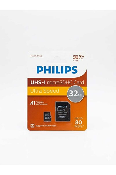 Philips , 32GB, SDHC, UHS-I, V10, Class10, MicroSD Kart Bellek (SD Adaptörlü)