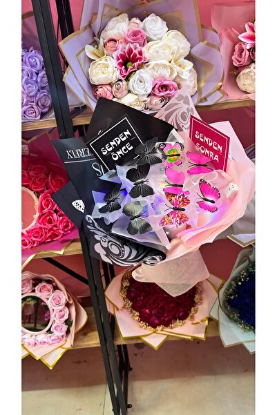 blackrosehediye Led Işıklı Kelebek Buketi Senden Önce Senden Sonra Sevgiliye ...