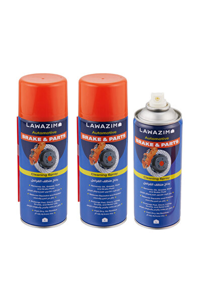 Lawazim 3PCS Automotive Brake Cleaner, 450ml -Fast Drying Brake Parts Cleanin...