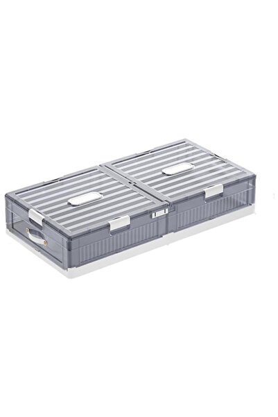 KEKE Space-Saving Drawer-Style Folding Under Bed Storage Box with Wheels 18cm