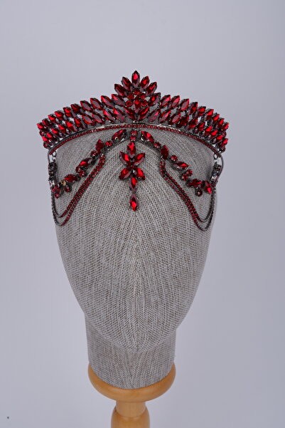 Limelia إكسسوار زي حفلة الهينا الليلية بتصميم تاج العروس مرصع بالكريستال