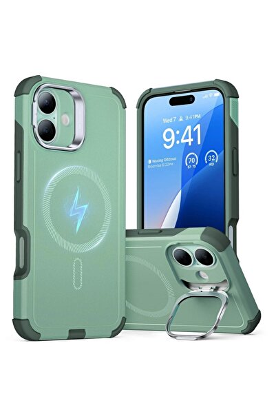 ESR Husă pentru iPhone 16, Cyber Armor cu suport, Verde