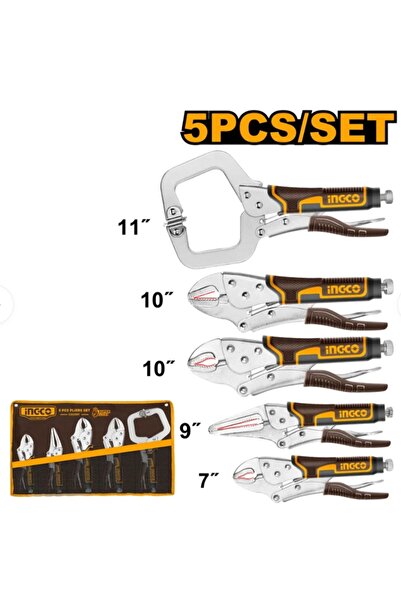 Ingco Self-locking pliers set 5pcs