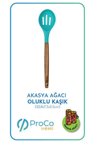 PROCO HOME ملعقة سيليكون مموجة باللون الأخضر