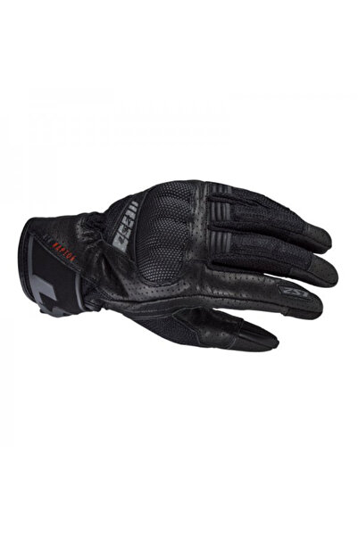 LS2 Air Raptor Man leather/textile motorcycle gloves, black color, size XL