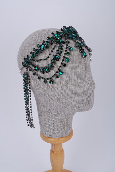 Hayalperest boncuk إكسسوار رأس العروس بتصميم خاص من حجر الكريستال وتصميم تاج ...