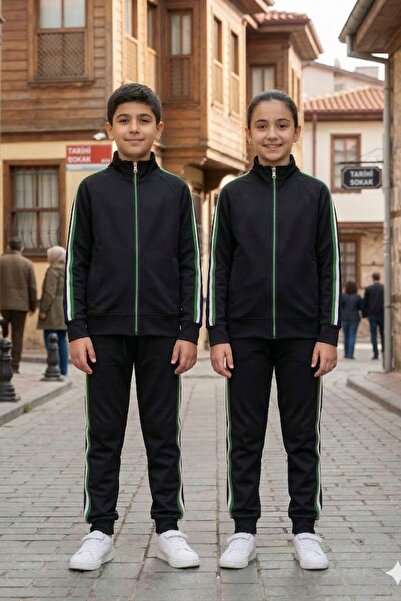 Zaziko Kids Unisex Παιδικό Σετ Φόρμας Κατάδυσης με Τρεις Ρίγες και Γιακά Σταν...