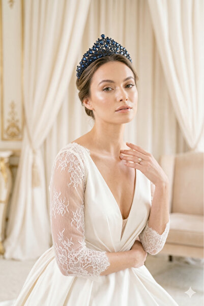 ESPEREST تاج الملكة من الحجر على طراز السلطان، تاج الحنة، باقة الزفاف وإكسسوا...