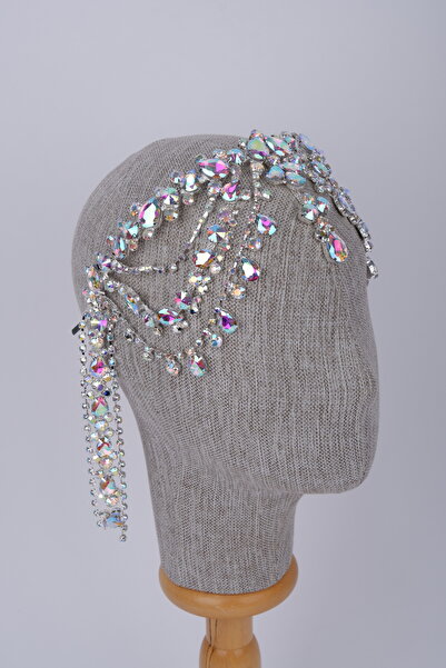 Hayalperest boncuk إكسسوار رأس العروس بتصميم خاص من حجر الكريستال وتصميم تاج ...