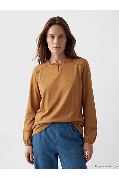 LC Waikiki Rmz Gi̇yi̇m Farkiyla Zero Roba Collar Embroidered Blouse