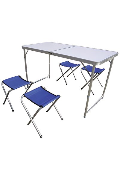 OEM Folding picnic table set with 4 aluminum chairs