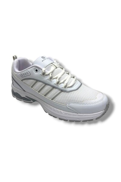 Best Of 2056-26 Anorak Δερμάτινο Ανατομικό Ανδρικό Sneaker Λευκό Ασημί