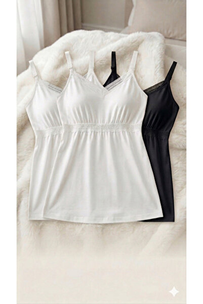 Dagi Βαμβακερό εσώρουχο εγκυμοσύνης και θηλασμού - Λευκό-Μαύρο-Λευκό εσώρουχο...