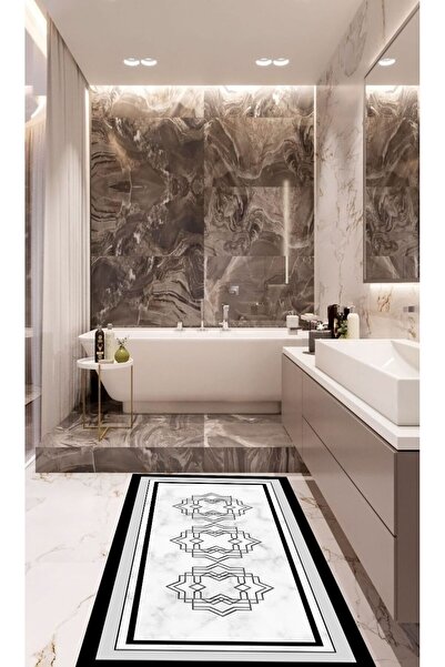 Ardizayn Star - Silver, 80X150Cm Non-Slip, Organic Cotton Base Bath Mat