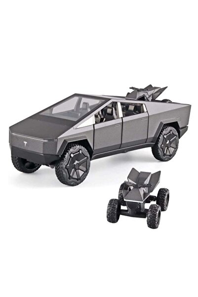 TESLA KİDS نموذج سيارة تسلا سايبر تراك المعدنية المصغرة بمقياس 1:24 من تشي زي