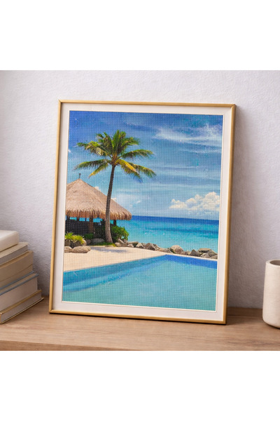DNZt 5D Diamond Painting 50x40 cm Elmas Mozaik Boncuklu Taşlı Goblen Pano Tab...