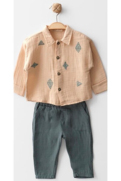 ASİLA Baby Boy Nordic 2-Piece Top and Bottom Set