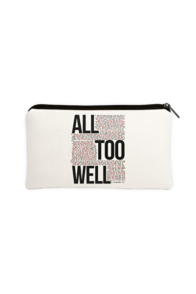 Hayali Şeyler All to Well Black Printed Pen Holder Multi-Purpose Organizer