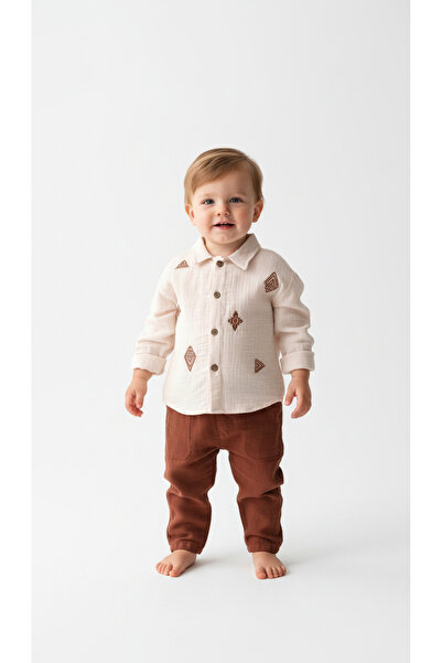 ASİLA Baby Boy Nordic 2-Piece Top and Bottom Set