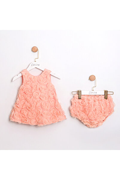 Cumino طقم بناتي بتفاصيل على الظهر مع زهور