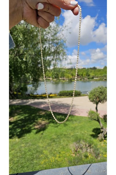 LuxeVibe Çelik Takı Necklace Xuping Women's Crushed Chain Elegant Gold Color Does Not Tarnish Water Resistant