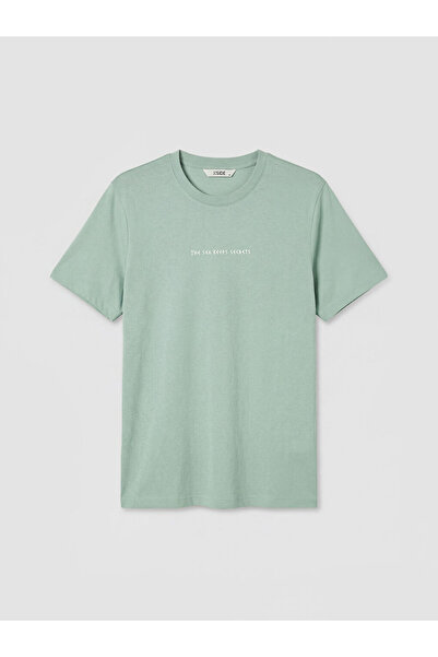 LC Waikiki RMZ GİYİM FARKIŞİLLİK Zero Roba Collar Tricou bărbătesc din bumbac...