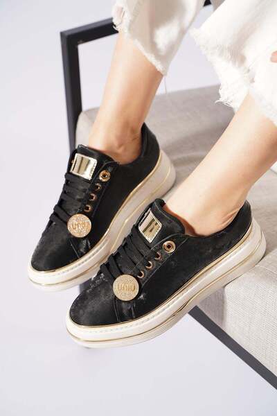 Moda Pie Γυναικεία αθλητικά παπούτσια Tures Sole Wrap με μπροστινό μέρος, μαύρα