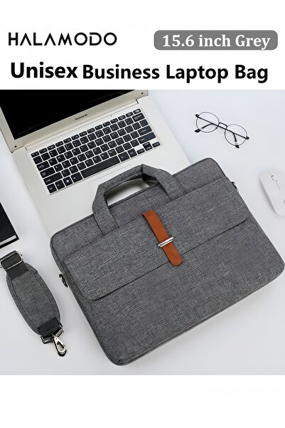 HALAMODO 15.6 Inch Laptop Bag, Waterproof Anti-Shock Business Briefcase Breat...