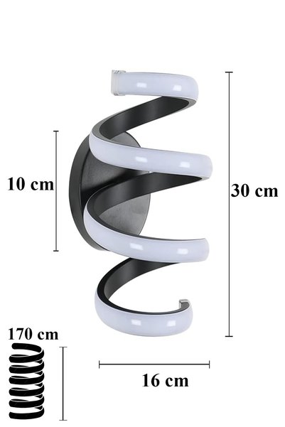 ŞANLED Decorative 20W Indoor Black Case 3 Color Light Electric 80 cm Wall Sconce 2 Pieces