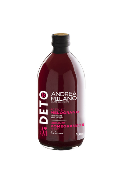 Andrea Milano DETO BIO Organic Pomegranate Vinegar Unfiltered, 500ml