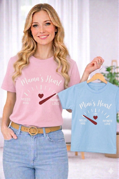 VODEXA Majka Unisex Dječja Kombinacija Oversize T-Shirt Majica za Dvoje MATER...