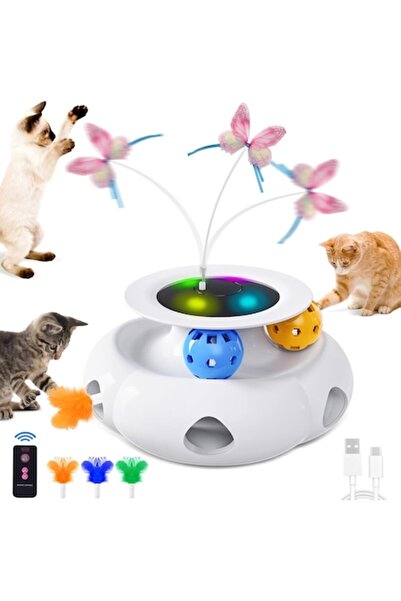 SELLERMANIAC Jucarie Interactiva Pisici, 3 in 1, Control prin Telecomanda, Cu...