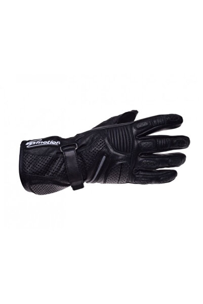 İnmotion Long leather motorcycle gloves, black color, size XL