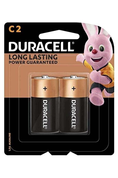 Duracell 2 بطاريات C تدوم طويلاً