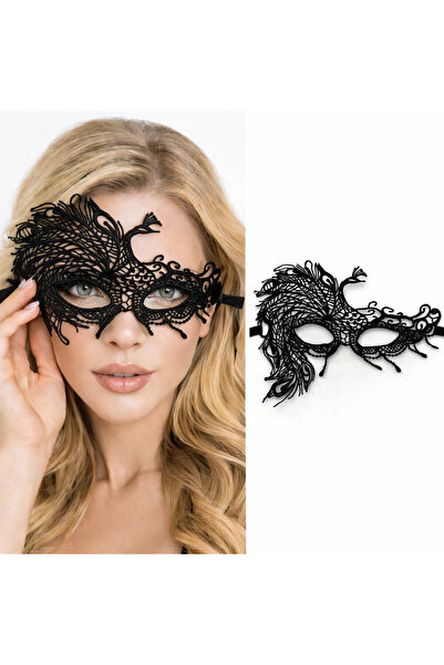 magicool Black lace venetian mask for women – elegant party ball mask no. 9
