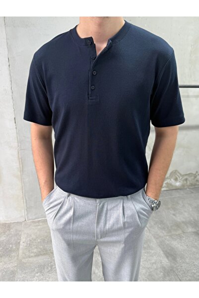 DIFRANSEL JEANS Μπλουζάκι με κοντό μανίκι, στενή εφαρμογή, με κουμπιά και ριμ...