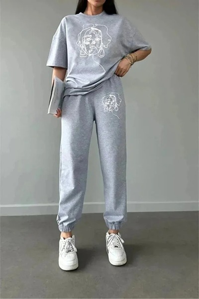 PENTHİLUS Unisex Printed Top and Bottom Set