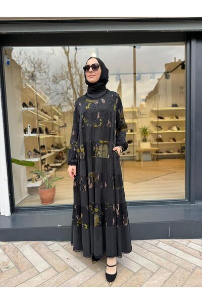 MissWhence V3305 Patterned Women's Dress Black