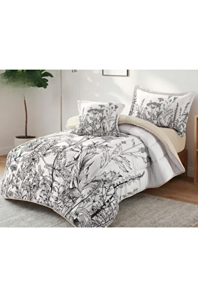 smart home Luxury 4-Piece Quilted Bedding Set 230x170cm Soft Duvet Fitted She...