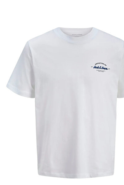 Tshirt Plus Ανδρικό λευκό μπλουζάκι Jack&Jones 12288113