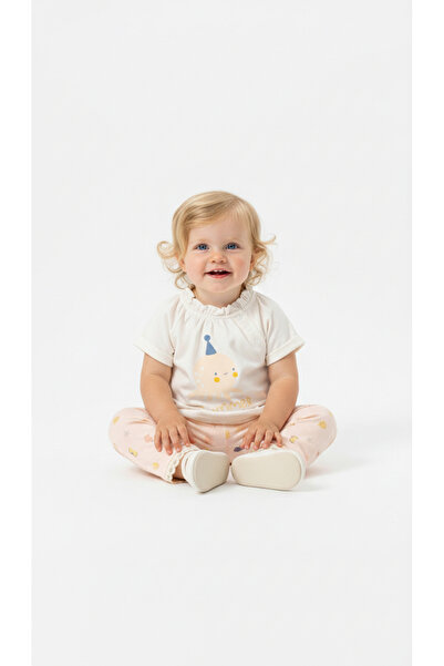 ASİLA Baby Girl Printed Bottom Top Set