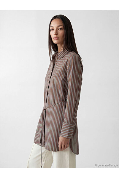 LC Waikiki Rmz Gi̇yi̇m Farkiyla Striped Women's Shirt Tunic