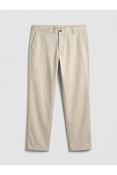 LC Waikiki Beige Standard Fit Gabardine Men's Trousers