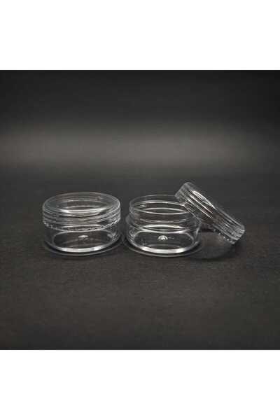 Pause Art Home 10 Cc Transparent Mica Cream Jar - with Lid - 10 ml Mica Cream...
