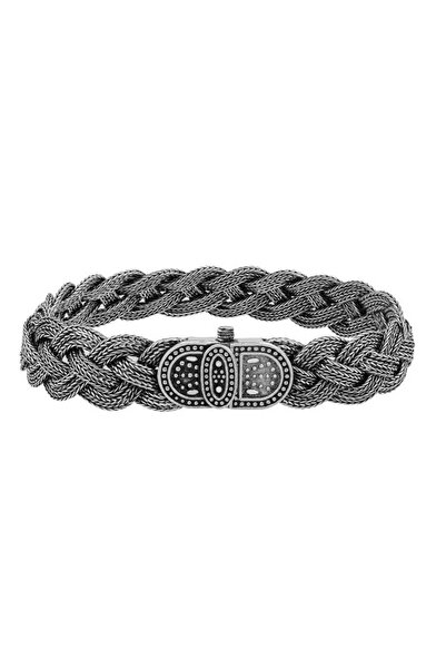 DMR Elegance .Gümüş Elişi Örgü Bileklik