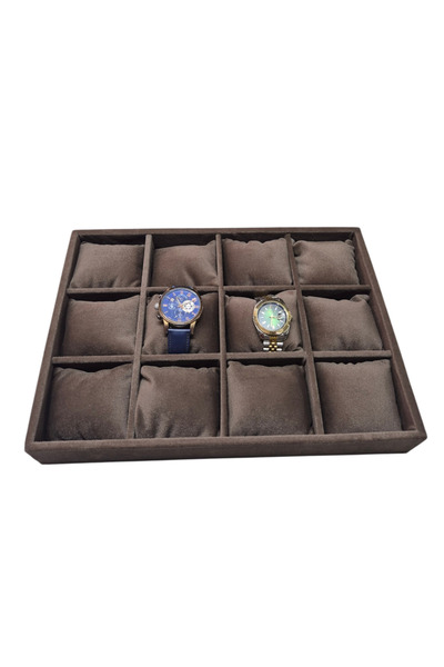 Moda fiesta Cutie de ceasuri din lemn cu 12 compartimente Organizator de ceas...