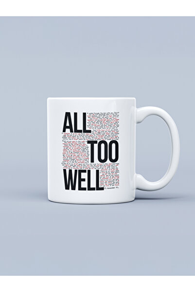Hayali Şeyler كوب مطبوع بتصميم أسود من All To Well