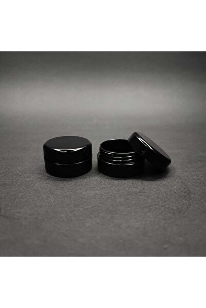 Pause Art Home 5 Cc Black Opaque Mica Cream Jar - with Lid - 5 ml Mica Cream ...