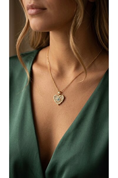 İNN JEWELLERY قلادة من الفولاذ 316L مقاومة للصدأ مع شكل العين المكونة من مضاد...